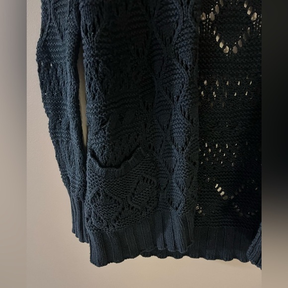 Lucky Brand Denim Co. black crochet cardigan - Picture 5 of 7
